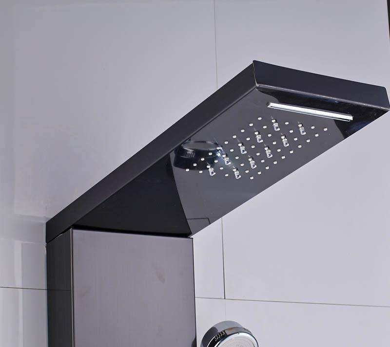 5-Function LED Shower Panel With Massage Jets Waterfall Rainfall