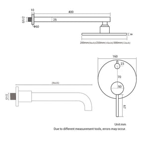 Wasser™ Complete Shower System With Bathtub Filler