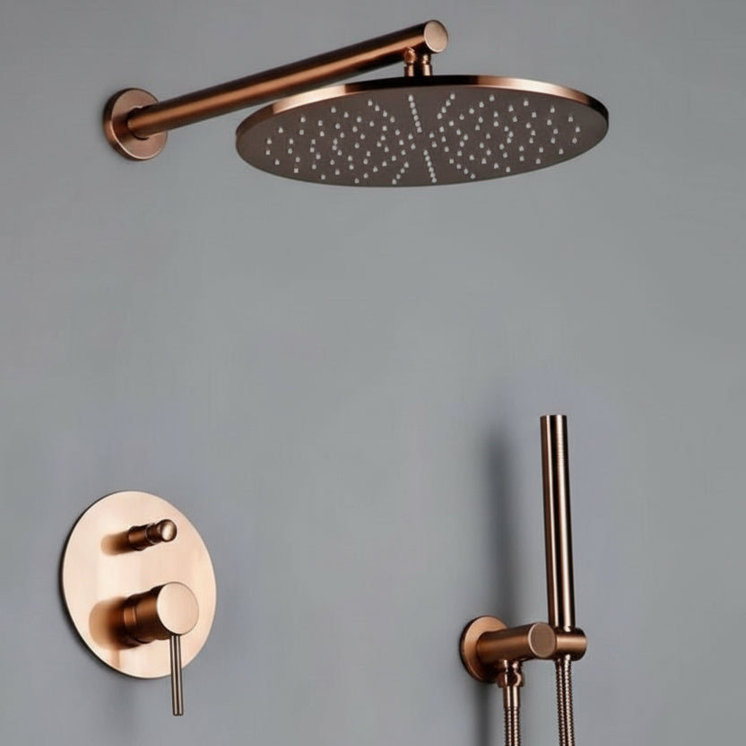 Windsor Rose Gold Shower System With Handheld – Wall Mounted | AllFixture
