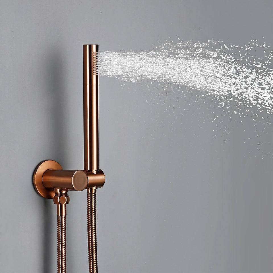 Wasser™ Rose Gold Shower System With Handheld Shower