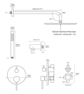 Wasser™ Brushed Nickel Shower Faucet | AllFixture