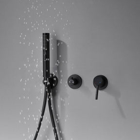 Solid Brass Shower System - Brushed Black | AllFixture