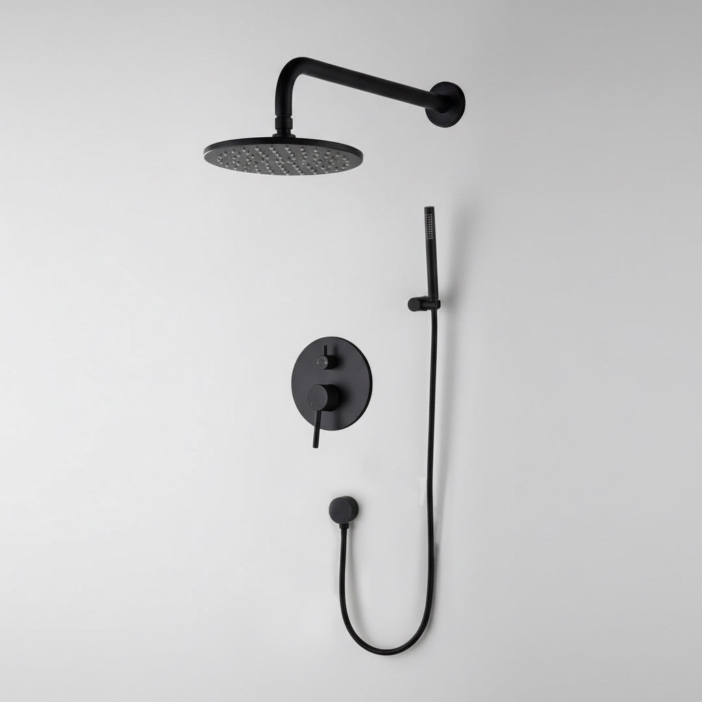 Wasser™ Solid Brass Shower Faucet With Handheld Shower – Black | AllFixture