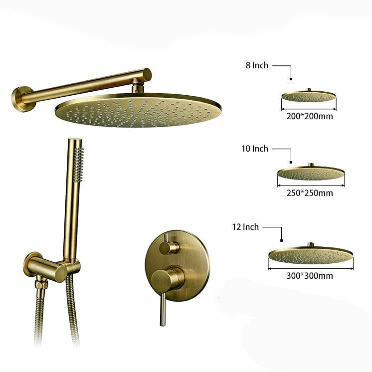 Wasser™ Brushed Gold Shower Faucet With Handheld Shower