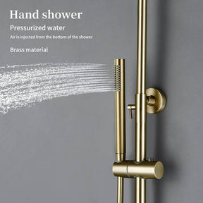 Wasser™ Brushed Gold Shower Faucet With Handheld Shower