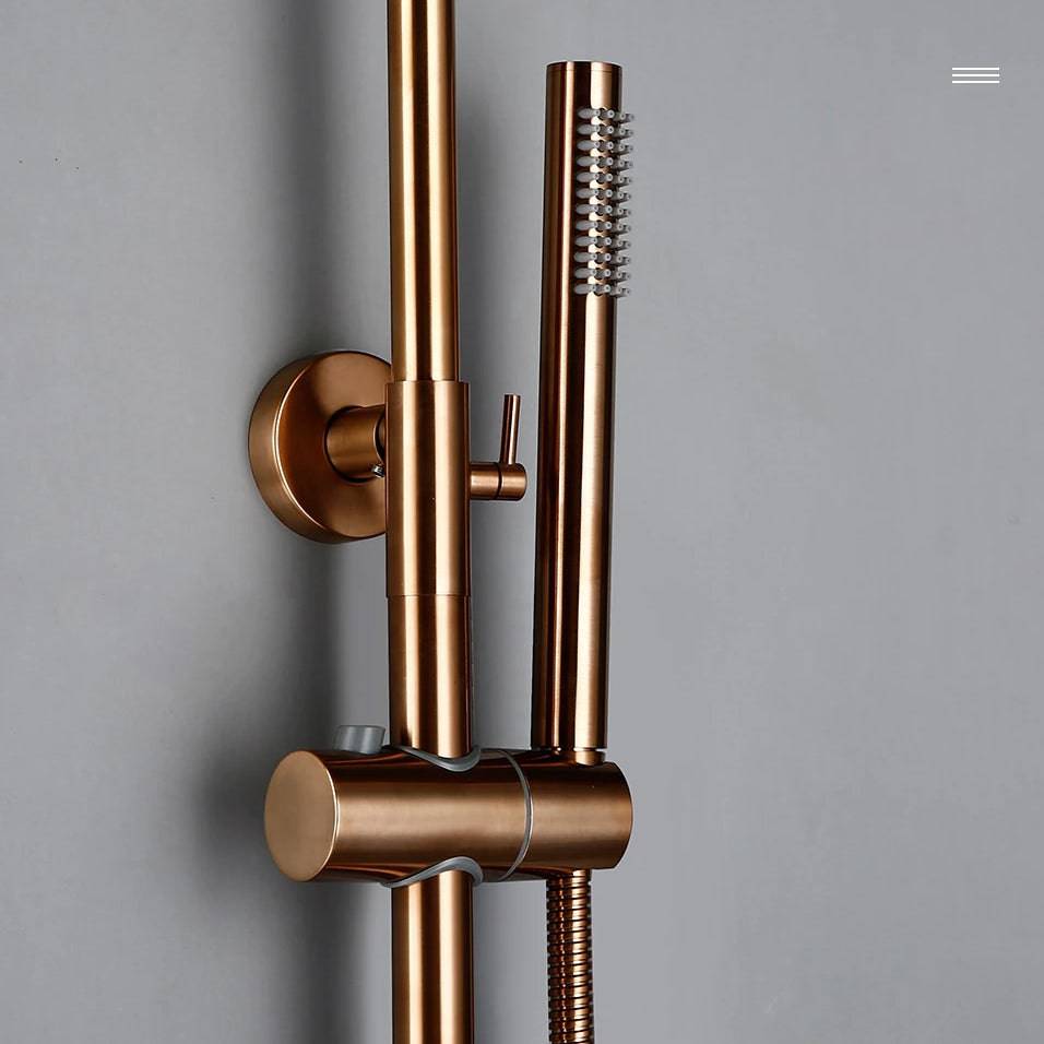 Wasser™ Rose Gold Shower Faucet With Hand Shower Sprayer