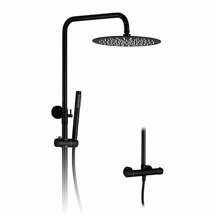 Wasser™ Matte Black Shower Faucet With Hand Shower Sprayer