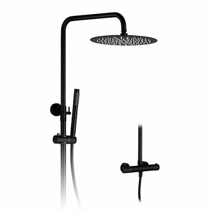 Wasser™ Matte Black Shower Faucet With Hand Shower Sprayer