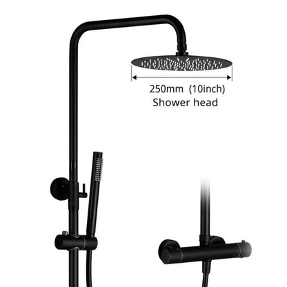 Wasser™ Matte Black Shower Faucet With Hand Shower Sprayer