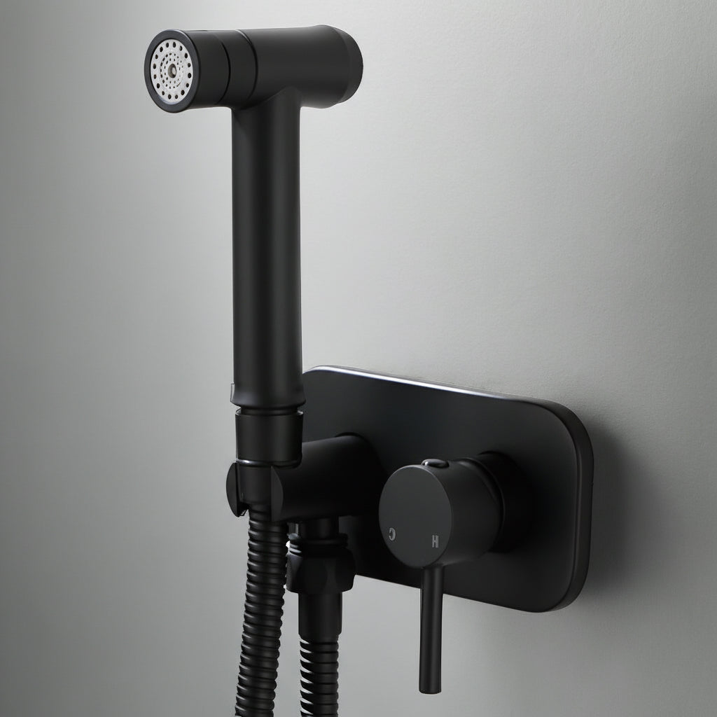Windsor Wall-Mounted Brass Bidet Sprayer – Polished/Brushed | AllFixture