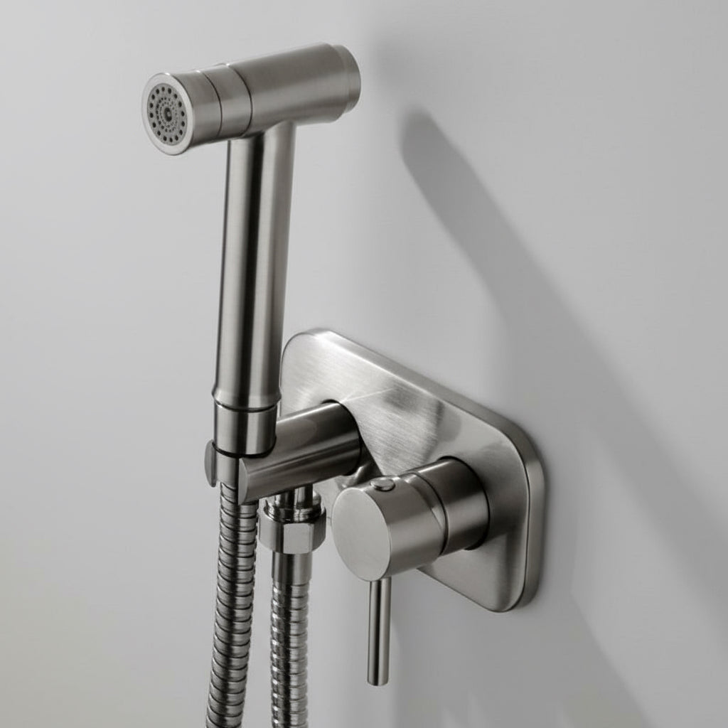 Windsor Wall-Mounted Brass Bidet Sprayer – Polished/Brushed | AllFixture