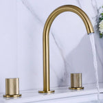 Windsor Double Handle Bathroom Sink Faucet – Matte Brass | AllFixture