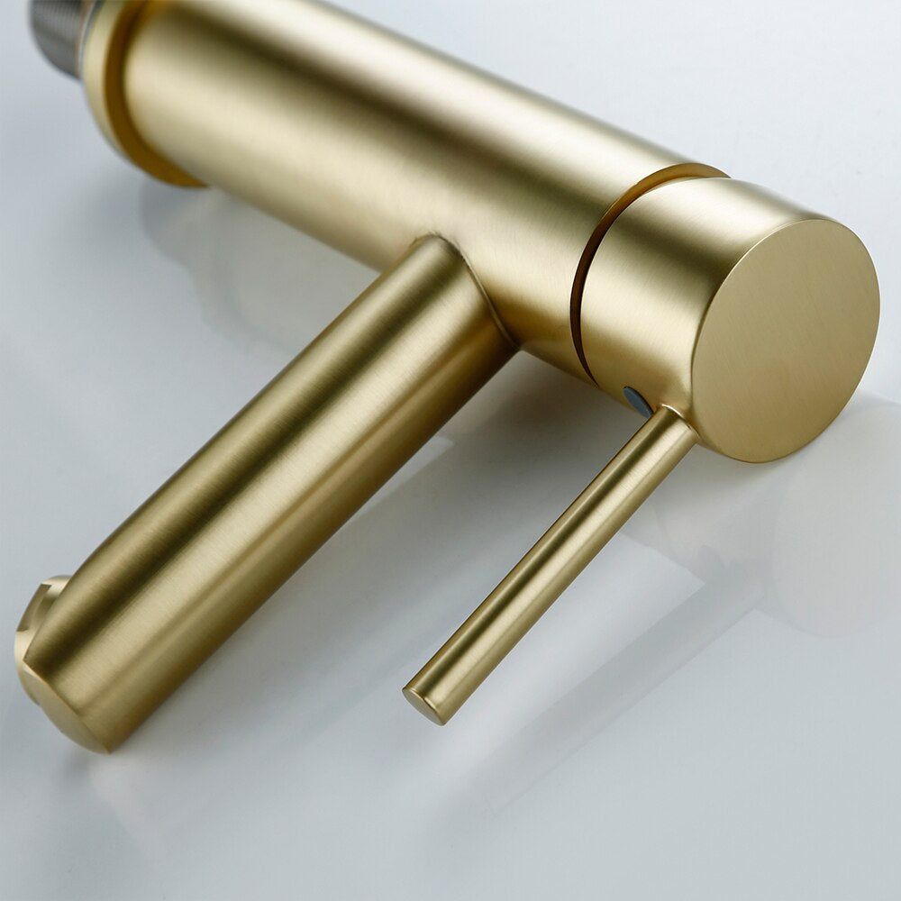 Wasser™ Brushed Gold Solid Brass Bathroom Faucet
