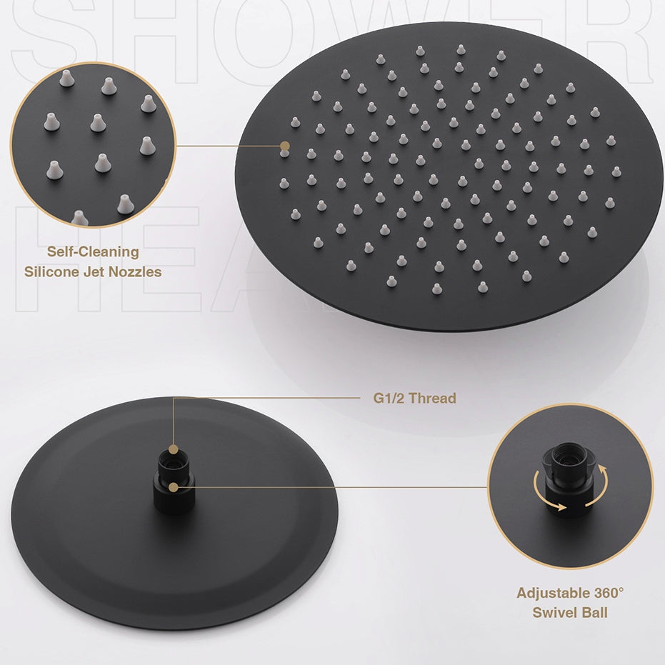 Wasser™ Complete Shower System, Brushed Black