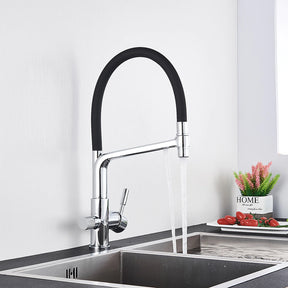 Solid Brass Kitchen Faucet With Filtered Water Tap