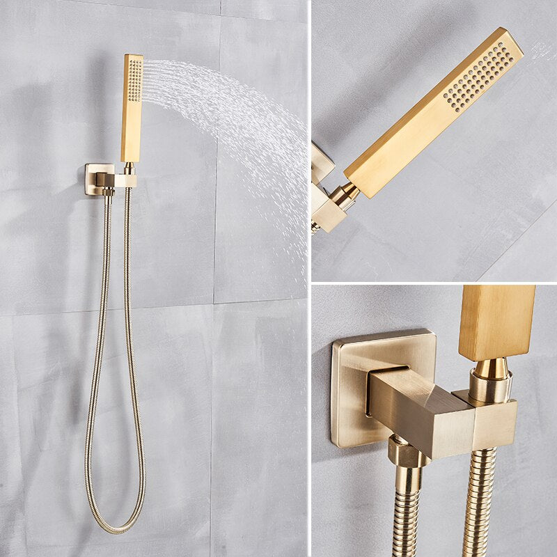 Wall Mounted Complete Shower Set With Handheld Sprayer