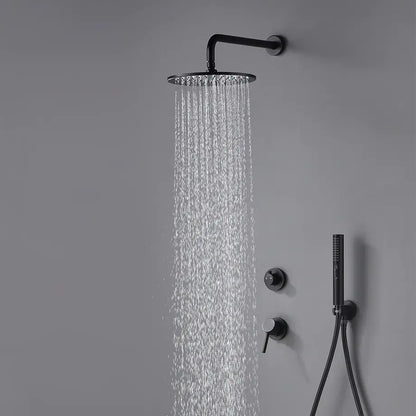 Solid Brass Shower System - Brushed Black | AllFixture