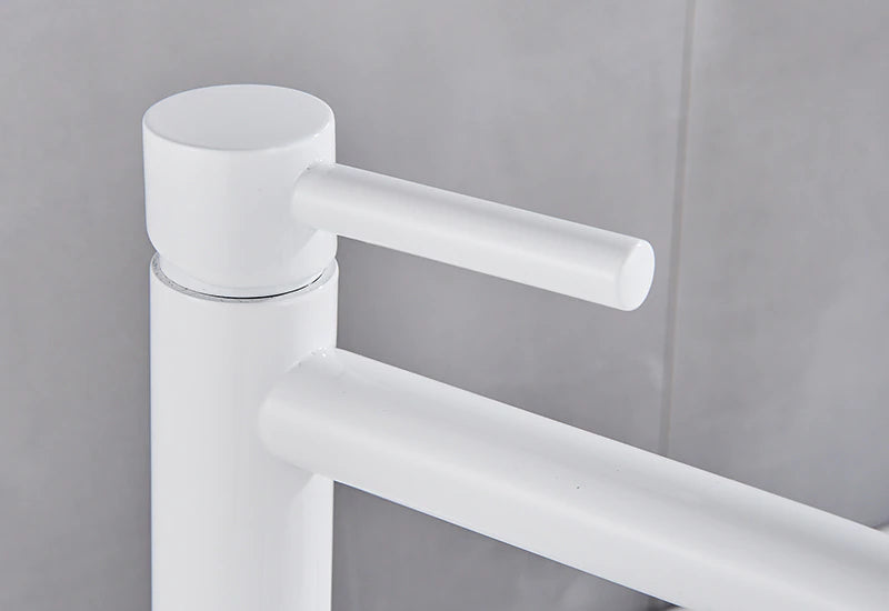 Copy of Single Handle Deck Mounted White Bathroom Sink Faucet