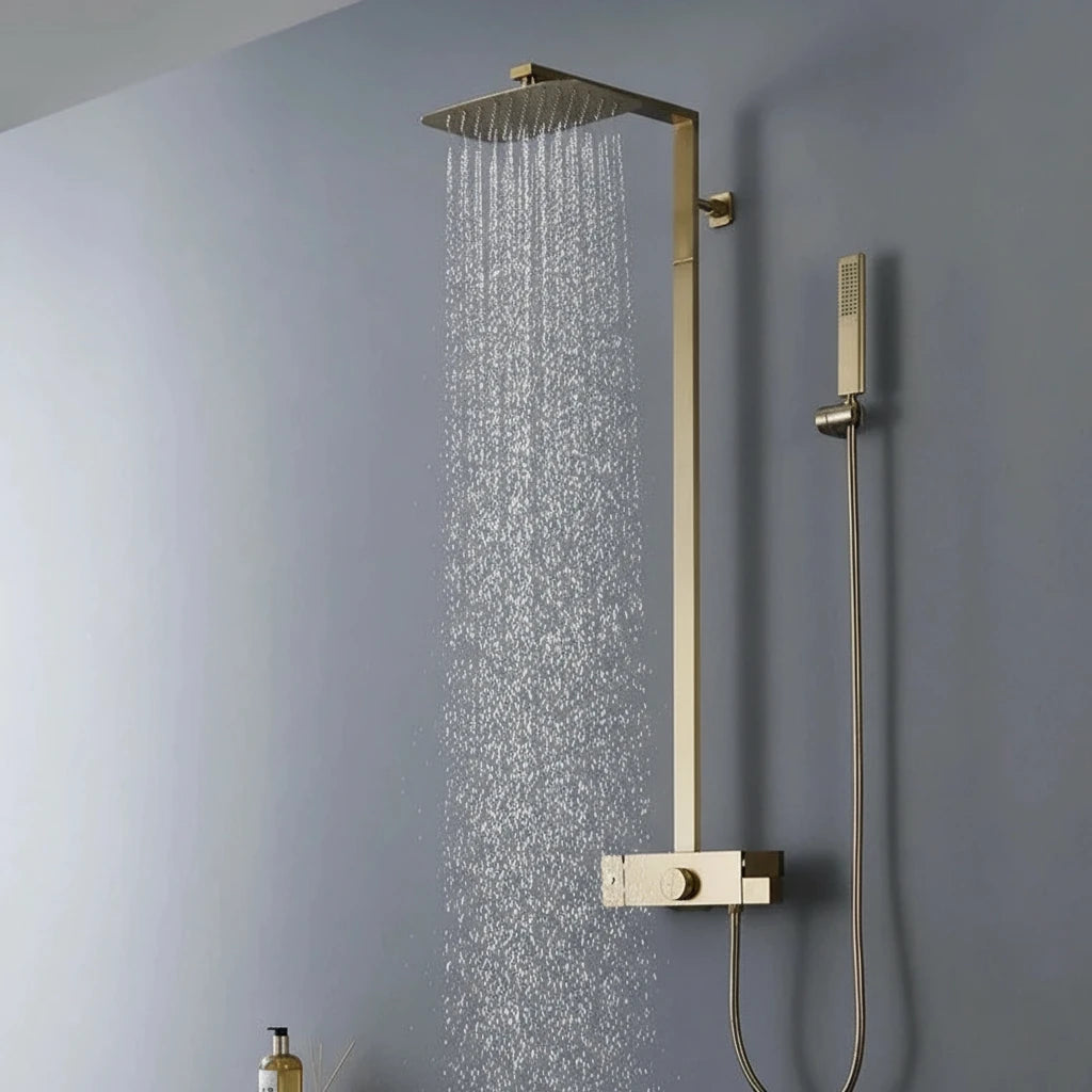 Windsor Complete Shower System – Brushed Gold | AllFixture
