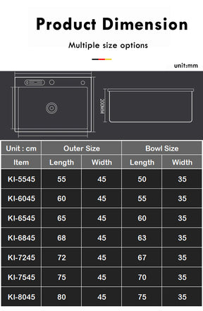 304 Stainless Steel Multifunction Kitchen Sink With Knife Holder