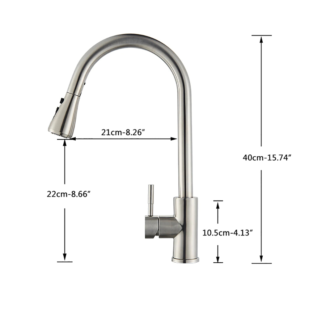 Multifunction Pull Out Spout Kitchen Faucet