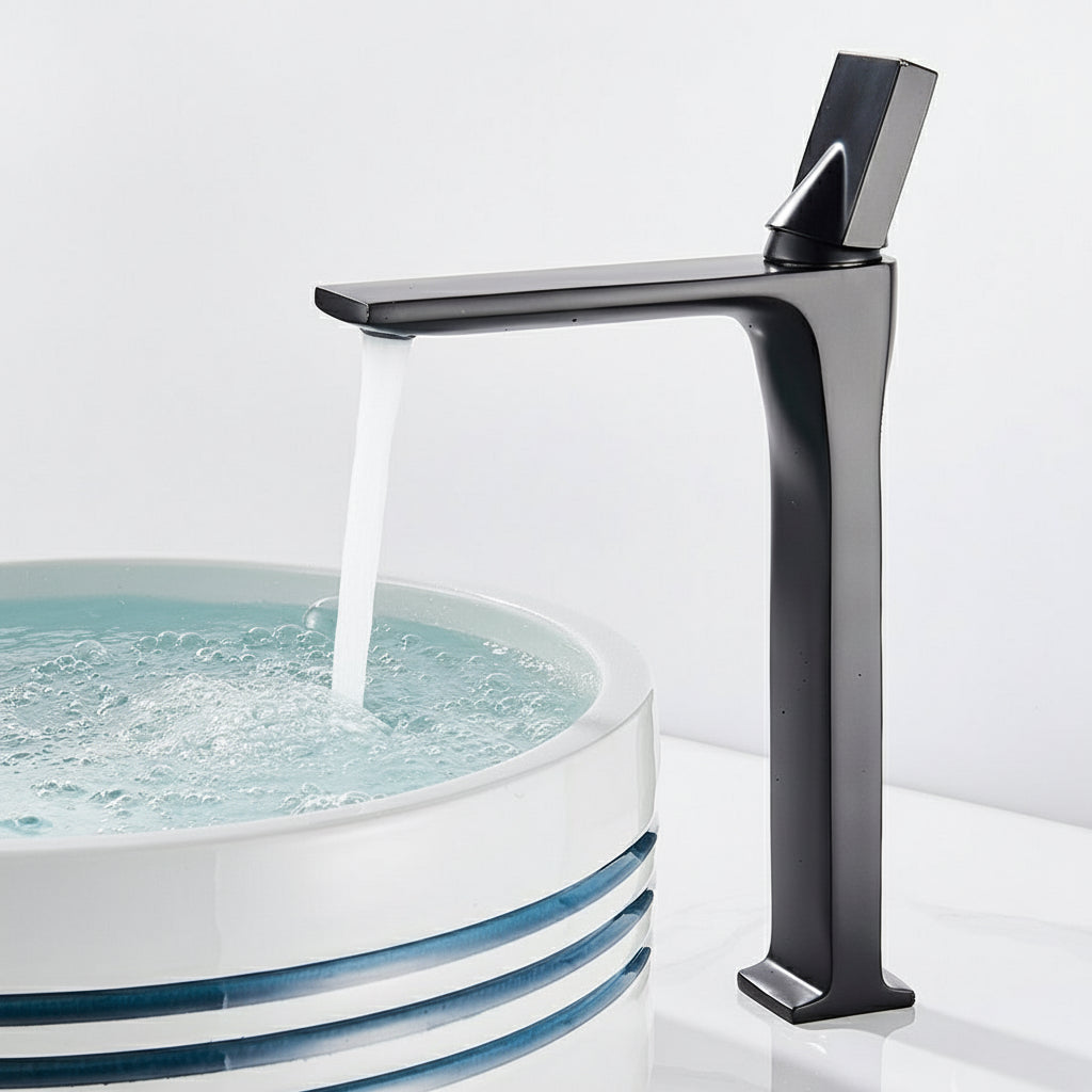 Valmont Brass Single Handle Faucet – Chrome/Brushed/Black | AllFixture