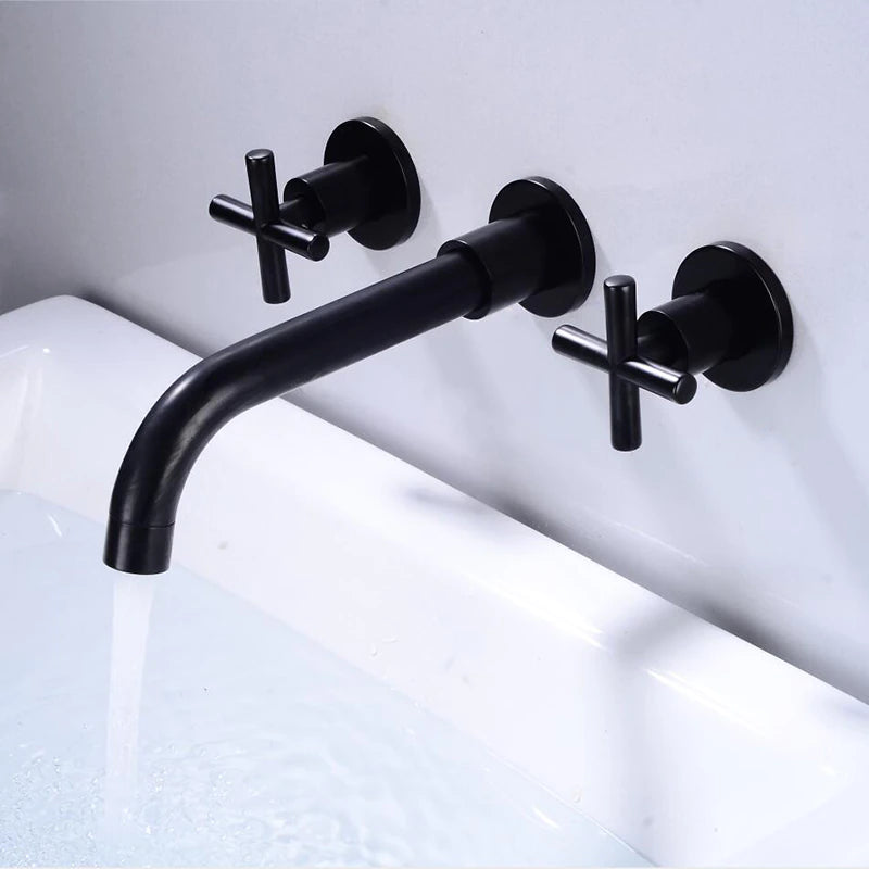 Wasser™ Solid Brass Wall Mounted Bathroom Faucet