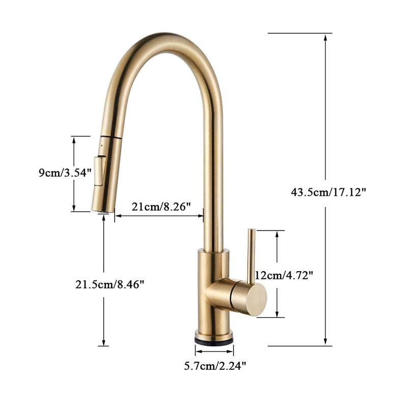 Stainless Steel Smart Touch Pull Out Kitchen Faucet