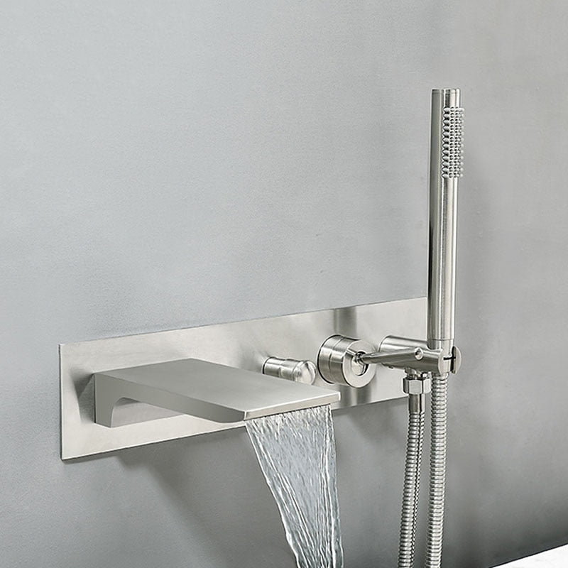 Wall Mounted Bathtub Faucet With Handheld Shower Sprayer