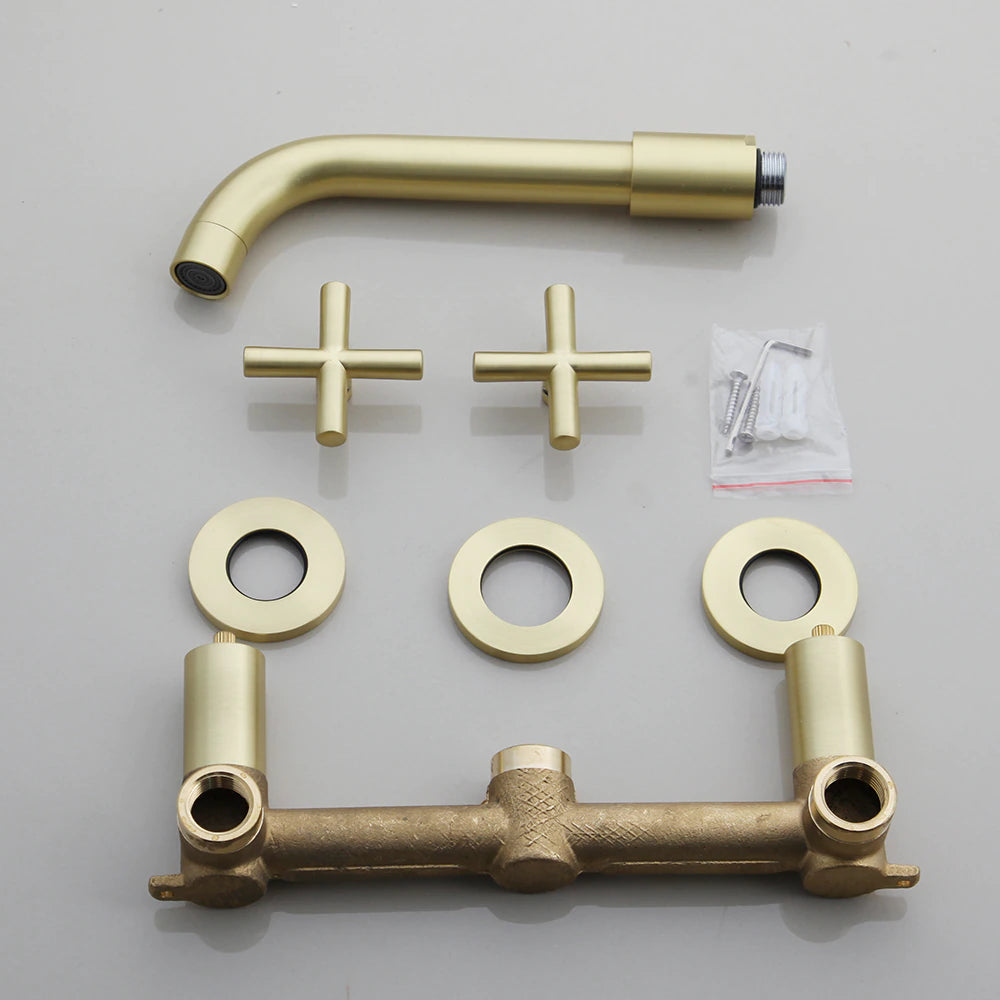 Wasser™ Solid Brass Wall Mounted Bathroom Faucet