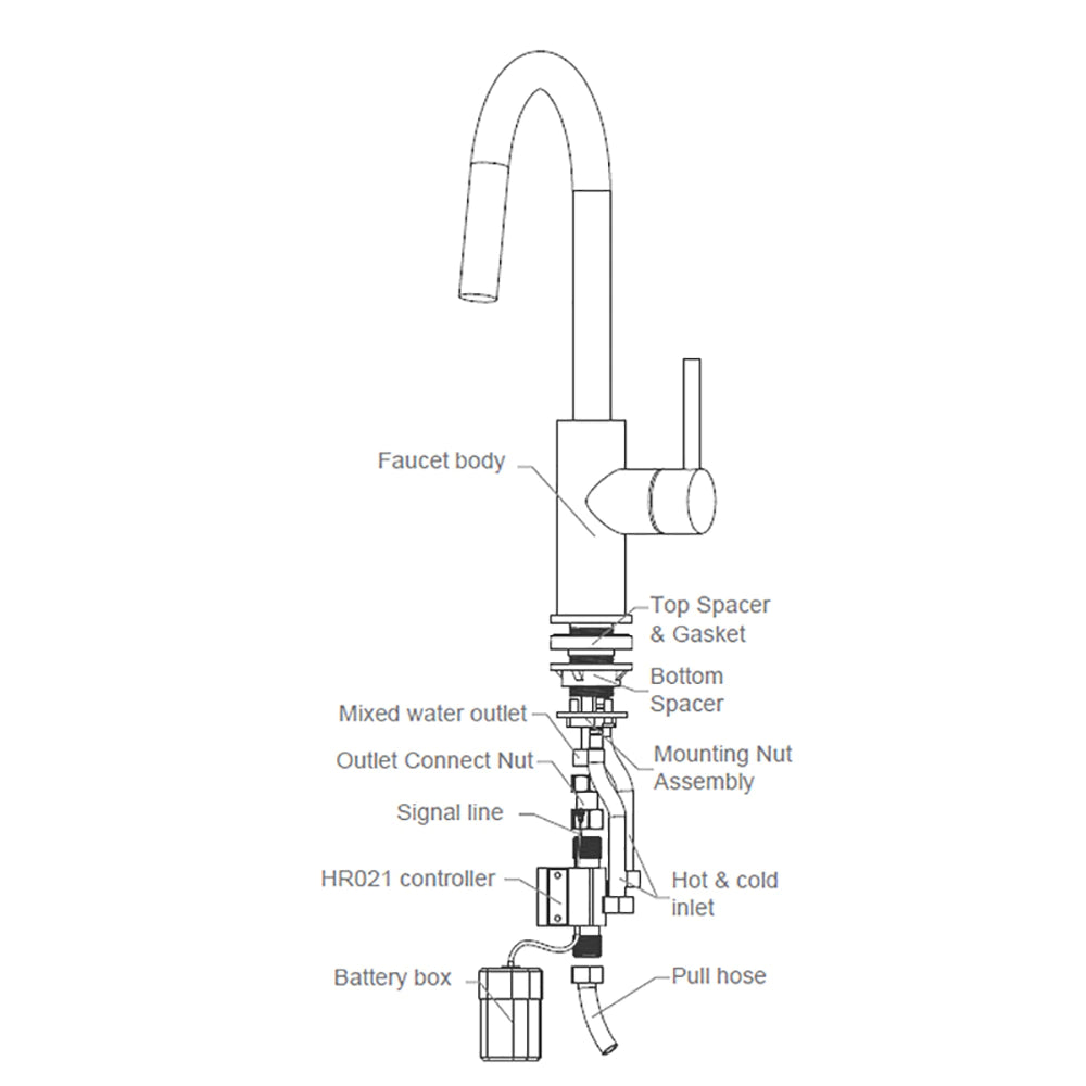 Stainless Steel Smart Touch Pull Out Kitchen Faucet