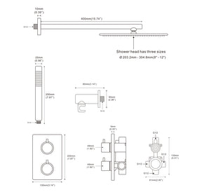 Wasser™ Solid Brass Complete Shower System