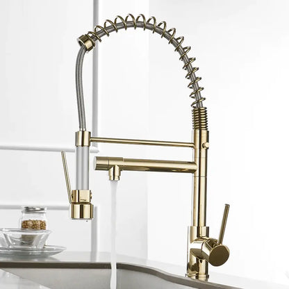 Wanfan™ Pull Out Spring Spout Kitchen Faucet | AllFixture