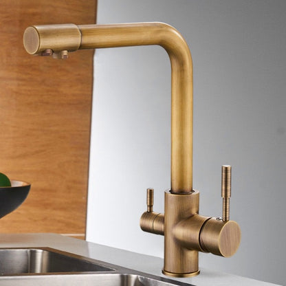 Deck Mounted Kitchen Faucet With Filtered Water Tap