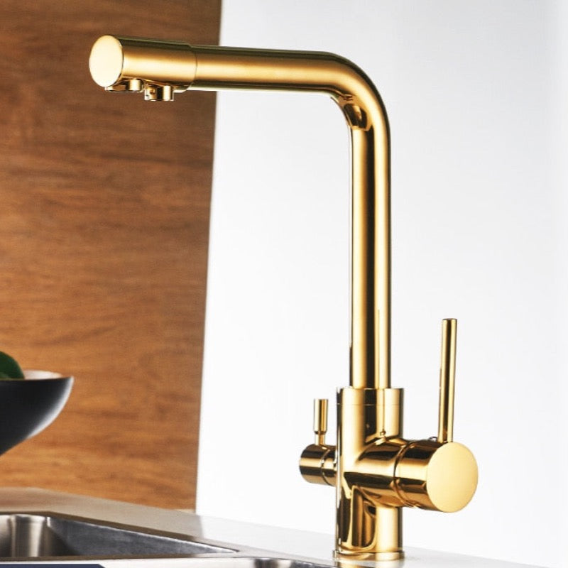 Deck Mounted Kitchen Faucet With Filtered Water Tap