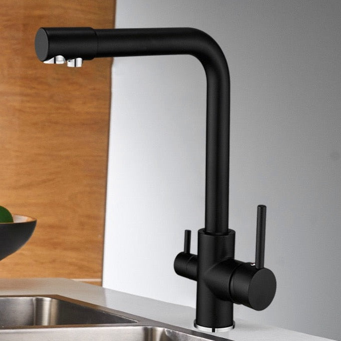 Deck Mounted Kitchen Faucet With Filtered Water Tap