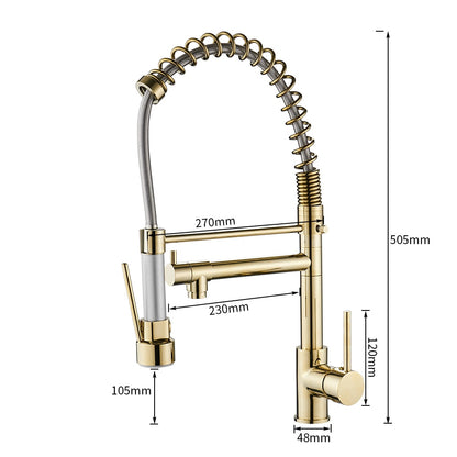 Pull Out Spring Spout Kitchen Faucet