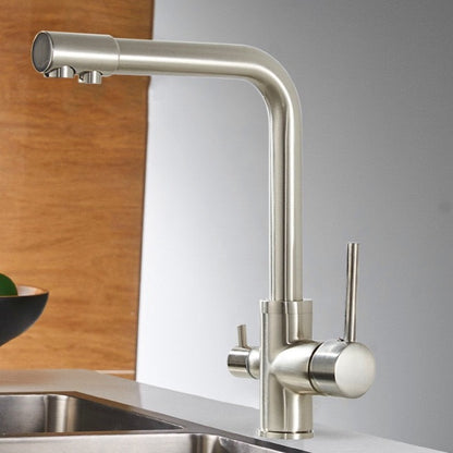 Deck Mounted Kitchen Faucet With Filtered Water Tap