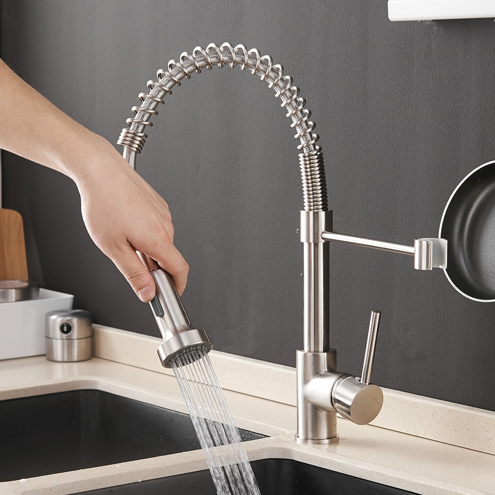 Pull Out Spring Spout Kitchen Faucet