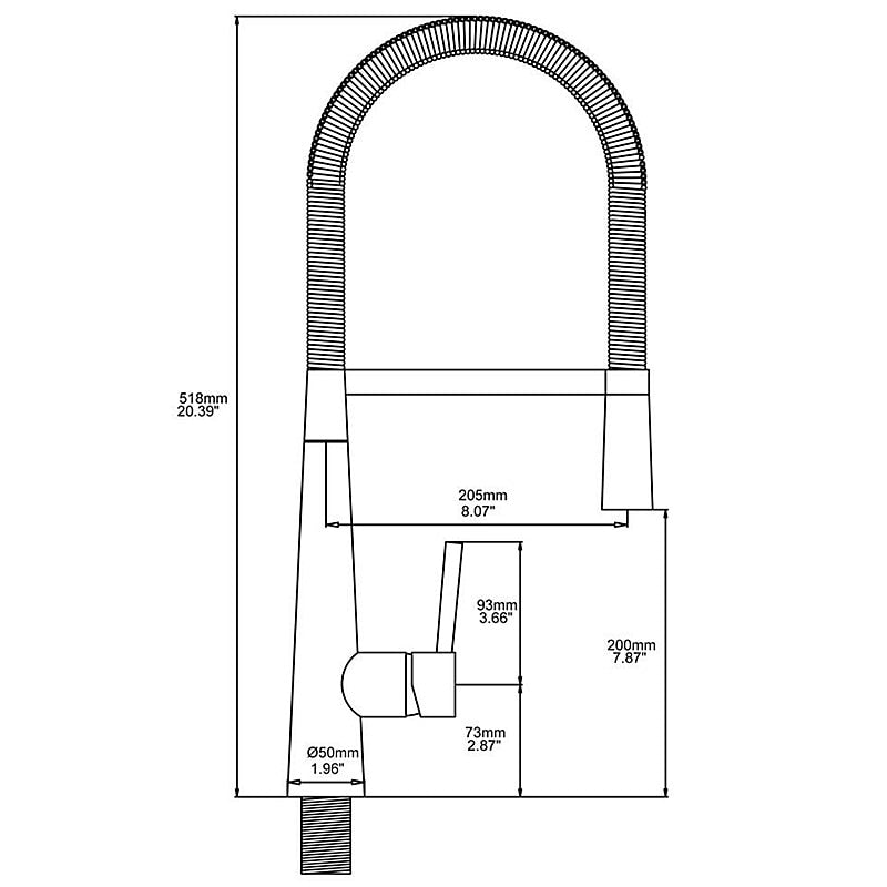 Pull Down 2 Function Sprayer Brass Kitchen Sink Faucet