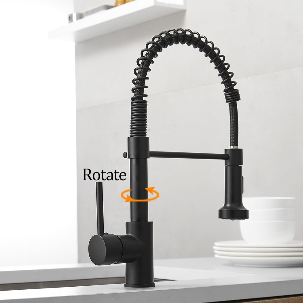 Pull Out Spring Spout Kitchen Faucet