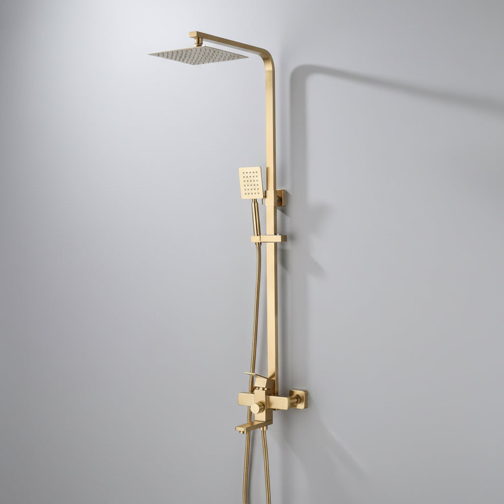 Windsor Complete Shower System – Brushed Brass | AllFixture