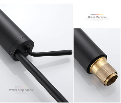 Tiqui™ Single Handle Bathroom Sink Faucet, Matte Black