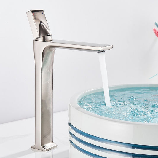 Valmont Brass Single Handle Faucet – Chrome/Brushed/Black | AllFixture