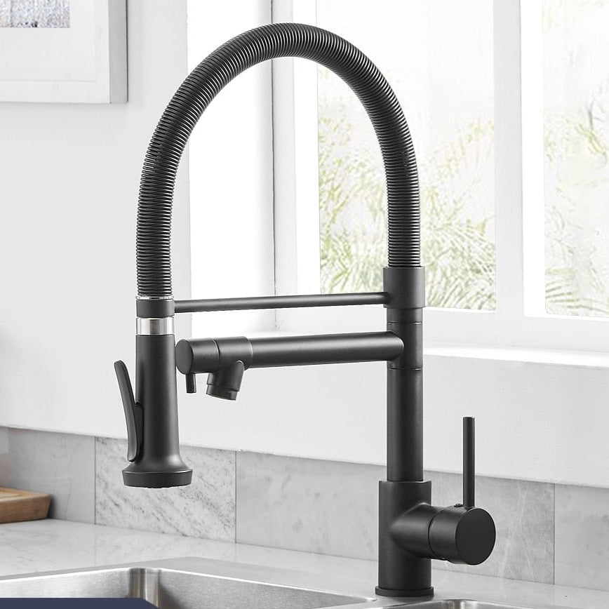 Wanfan™ Dual Spout Kitchen Faucet | AllFixture