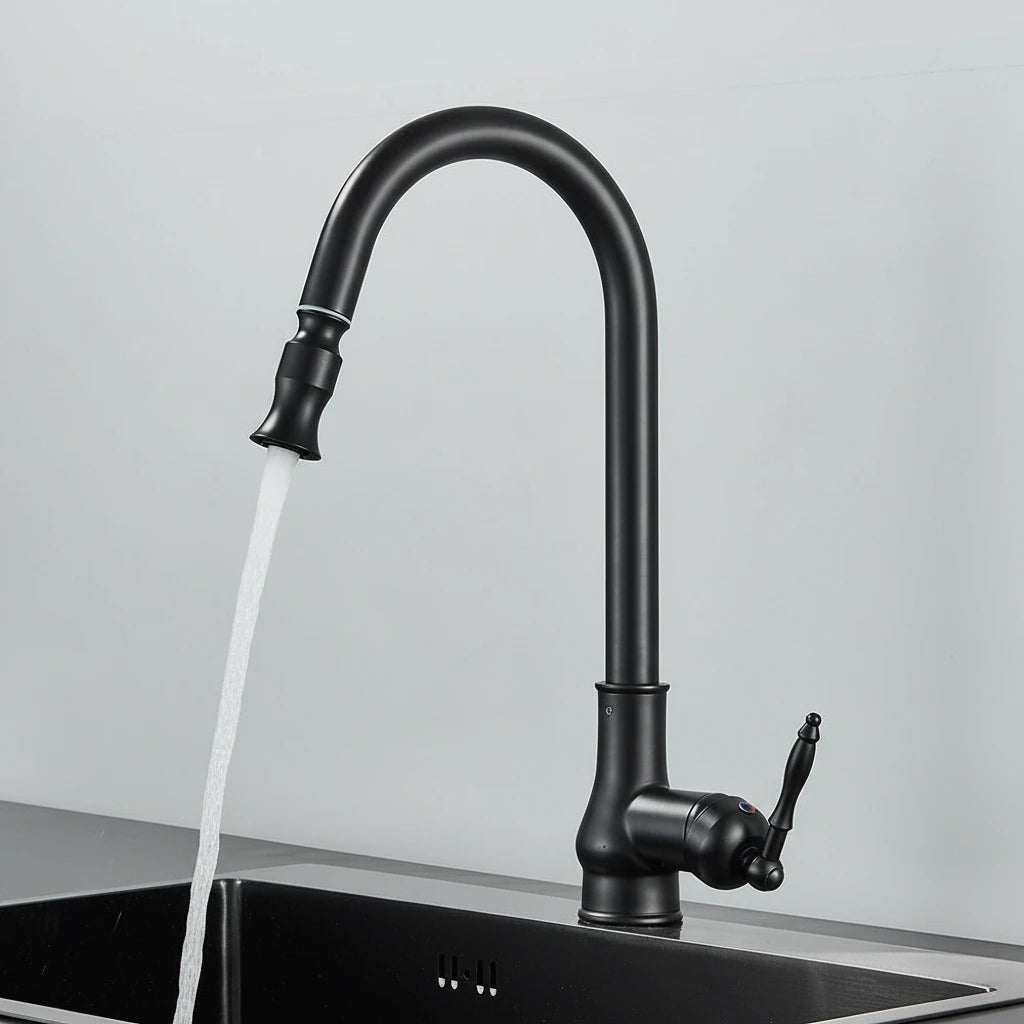 Ross Pull-Down Spout Kitchen Faucet – Brushed | AllFixture
