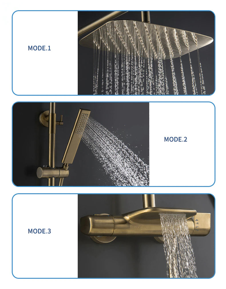 Solid Brass Shower Mixer With Bathtub Faucet