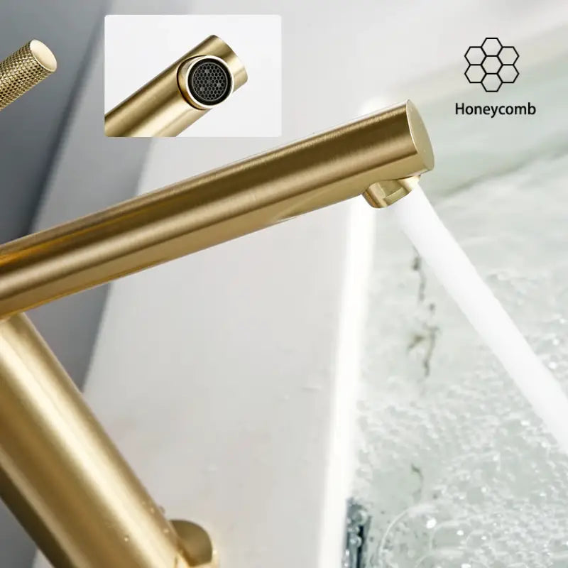 Solid Brass Single Handle Bathroom Sink Faucet