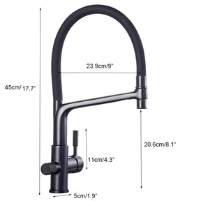 Solid Brass Kitchen Faucet With Filtered Water Tap