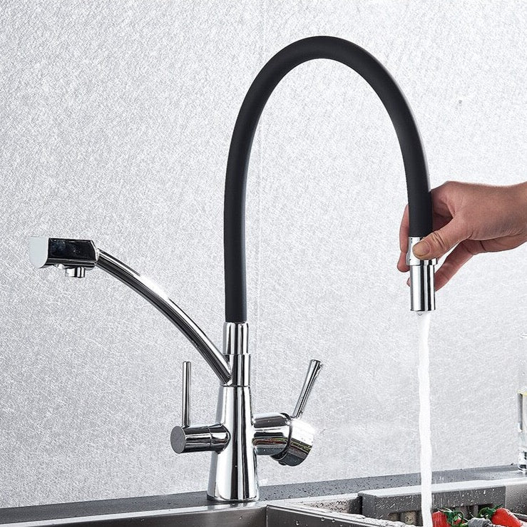 Deck Mounted Kitchen Faucet With Purified Water Tap